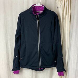 ROADRUNNER L Fleece Lined Pro Velocity Running Outdoor Jacket Black Road Runner